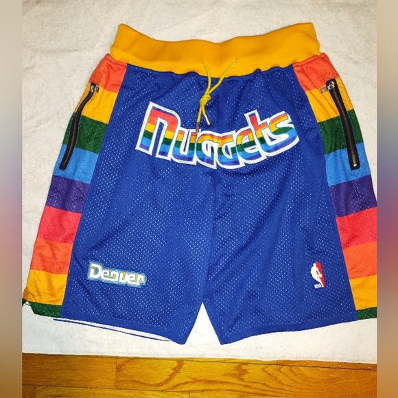 Men’s Large Throwback NBA Denver Nuggets Just Don Basketball Shorts